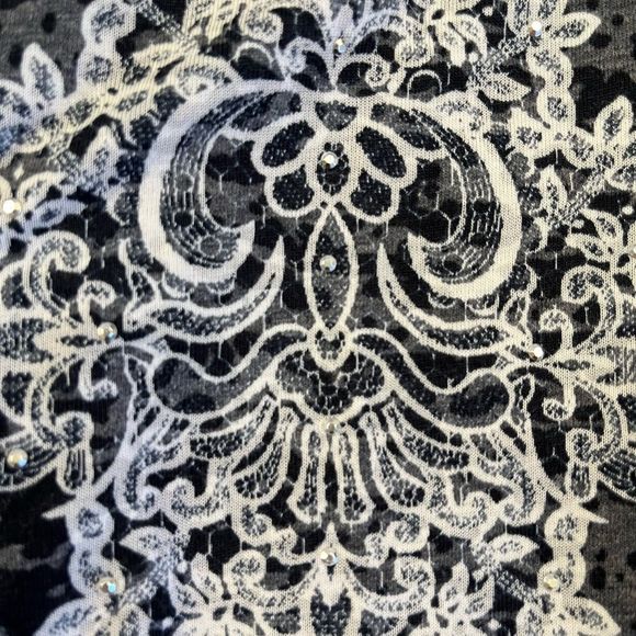 INC XS Twilight Blue Stud Burnout Top NWT - Picture 7 of 11